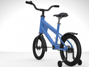 bicycle with training wheel 3D मॉडल