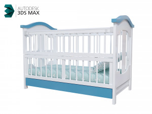 baby bed 3D 모델