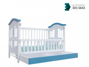 baby bed 3D 모델