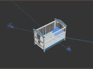 baby bed 3D 모델