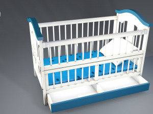 baby bed 3D 모델