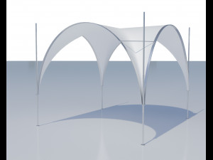 event tent square Modelo 3D