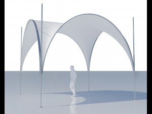 event tent square Modelo 3D