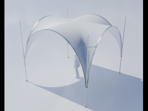event tent square Modelo 3D
