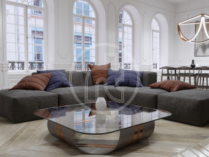 white interior 3D-Modell