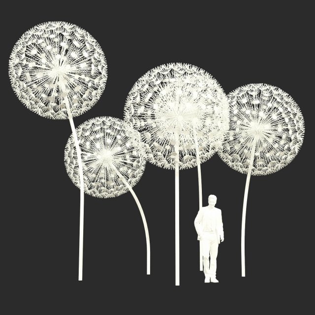 dandelion street decoration Modello 3D .c4d .max .obj .3ds .fbx .stl .blend