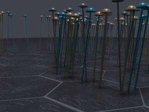 sticks for street decoration 3D 模型