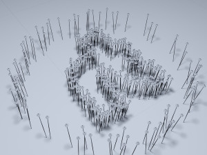 sticks for street decoration 3D 模型
