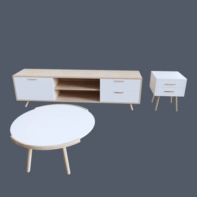 furniture set 3D Model .c4d .max .obj .3ds .fbx .stl .blend 