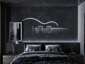 dormitorio oscuro joven Modelo 3D