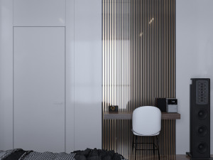 young dark bedroom 3D Modell