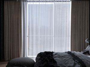 young dark bedroom 3D Modell