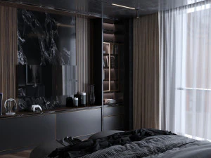 young dark bedroom 3D Model
