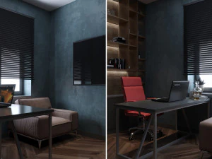 कार्यस्थल कक्ष 3D मॉडल