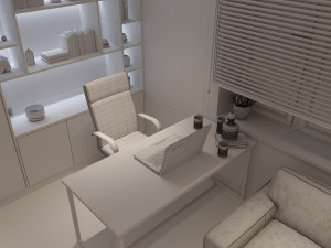 workplace room 3D 模型