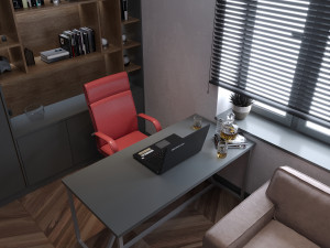 workplace room 3D 模型