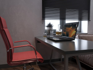 workplace room 3D 模型