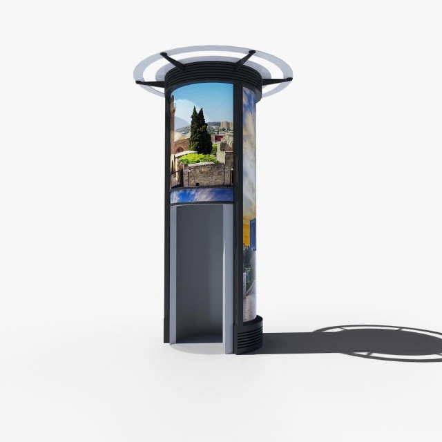 Advertising column street billboard 3D Model .c4d .max .obj .3ds .fbx .stl .blend