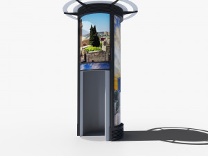 Advertising column street billboard 3D Model