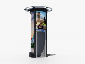 Advertising column street billboard 3D मॉडल