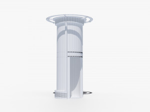 Advertising column street billboard 3D मॉडल