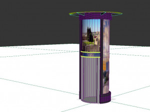Advertising column street billboard 3D मॉडल