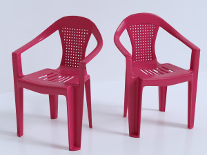 plastic chair 3D Модель
