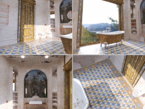 Bathroom in a Provance style 3D Model