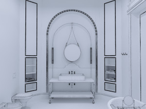Bathroom in a Provance style 3D Model