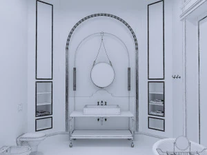 Bathroom in a Provance style 3D Model