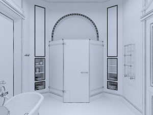 Bathroom in a Provance style 3D Model