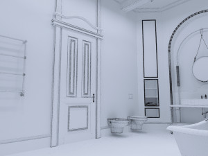 Bathroom in a Provance style 3D Model