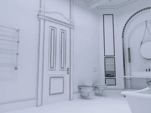Bathroom in a Provance style 3D Model