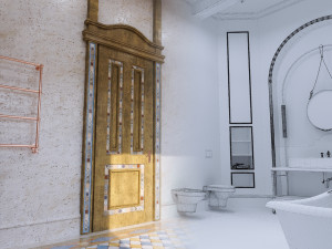Bathroom in a Provance style 3D Model