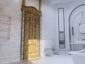 Bathroom in a Provance style 3D Model