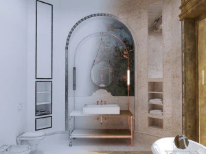 Bathroom in a Provance style 3D Model