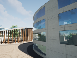 buta building concept Model 3D