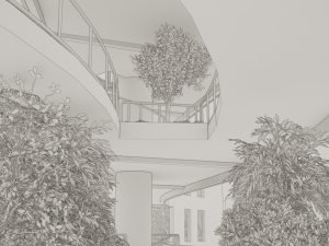 buta building concept Model 3D