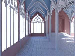 gothic hall 3D Model