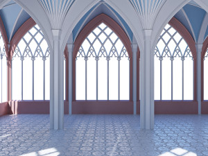 gothic hall Modèle 3D