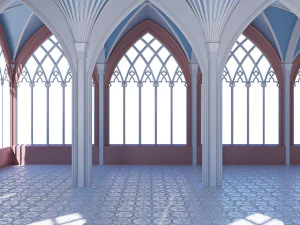 gothic hall 3D Model