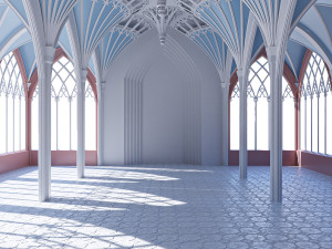 gothic hall Modèle 3D