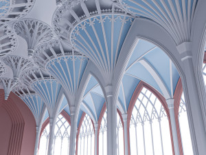 gothic hall Modèle 3D