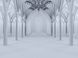 gothic hall Modèle 3D