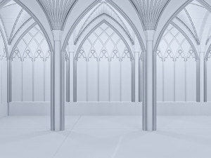 gothic hall Modèle 3D