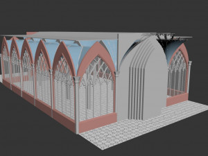 gothic hall Modèle 3D