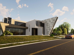 futuristic villa exterior 3D 模型