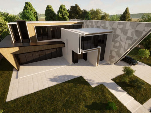 futuristic villa exterior 3D 模型