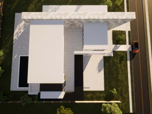 futuristic villa exterior 3D Model