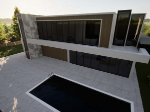 futuristic villa exterior 3D 模型